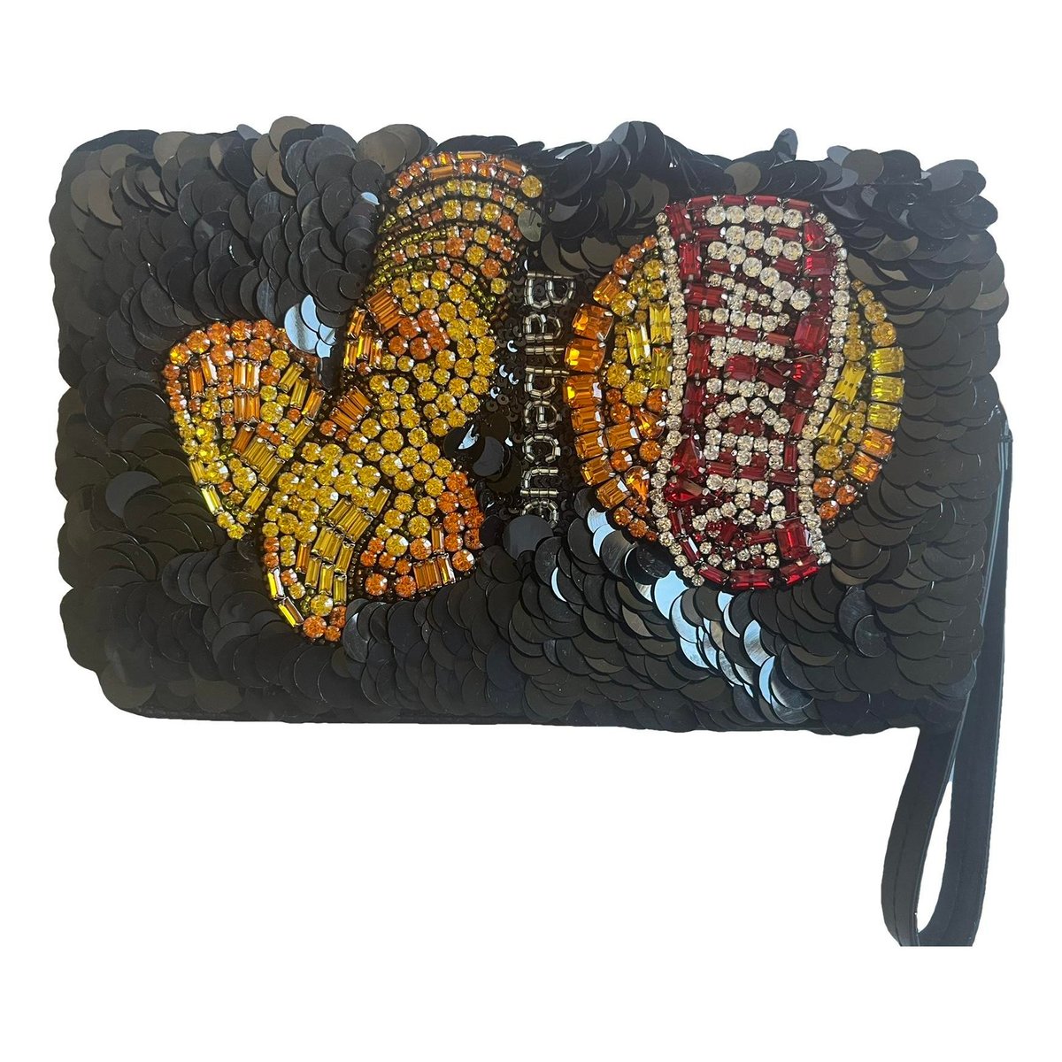 Leather clutch bag