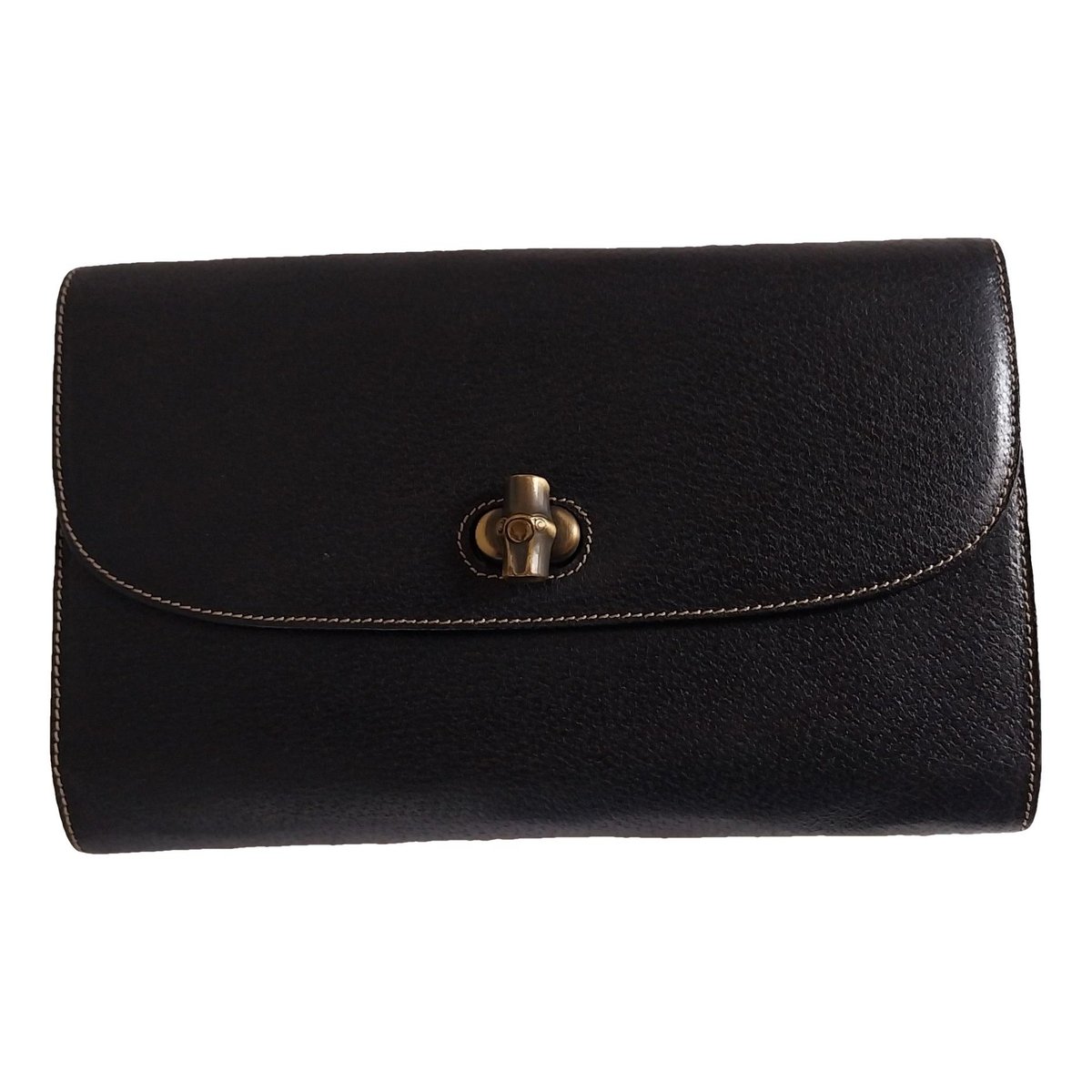 Leather clutch bag