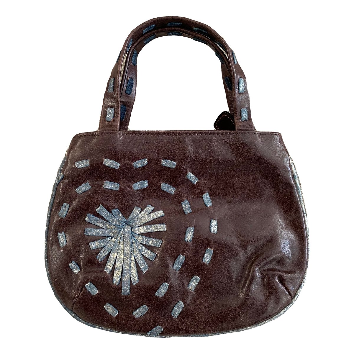 Leather clutch bag