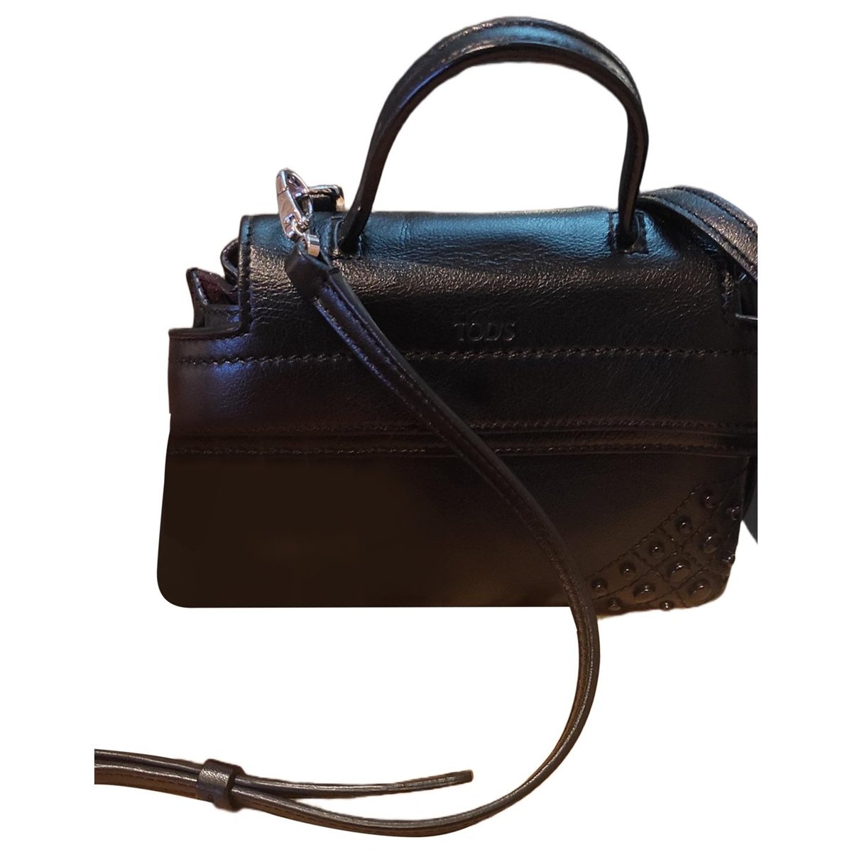 Wave leather crossbody bag