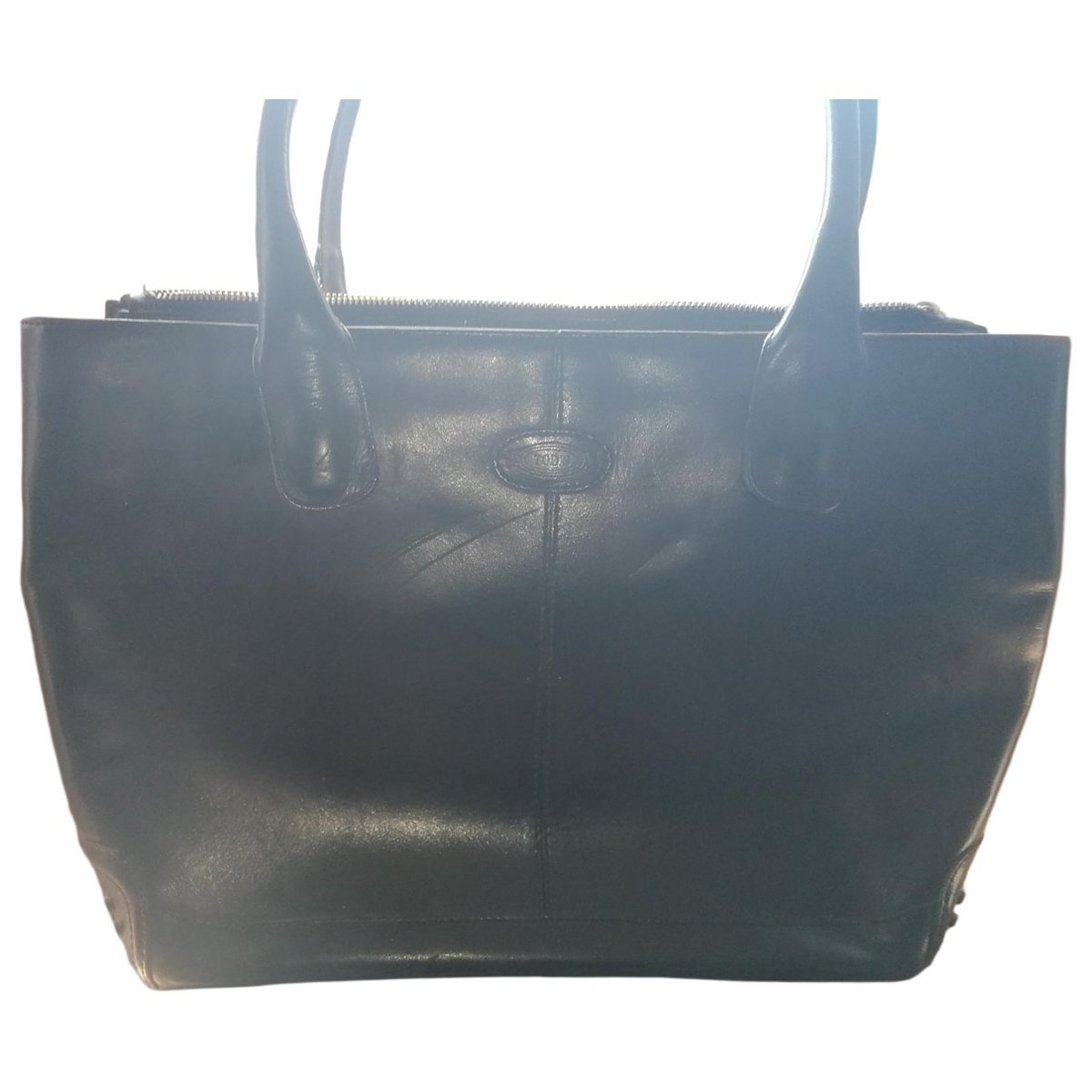 Shopping Media leather handbag