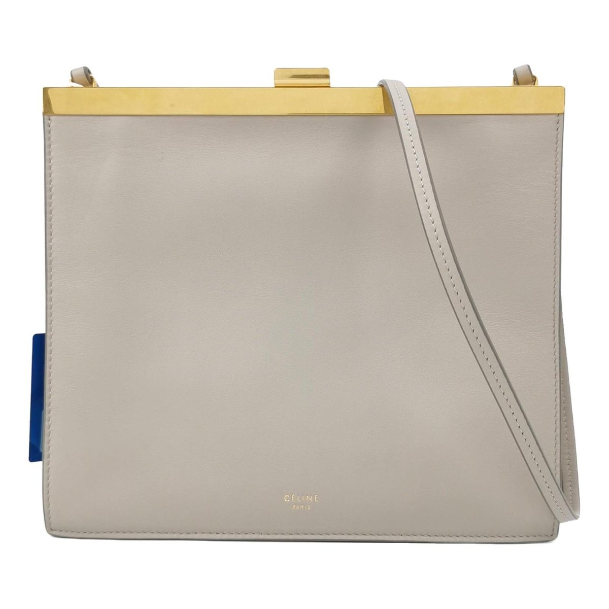 Clasp leather crossbody bag