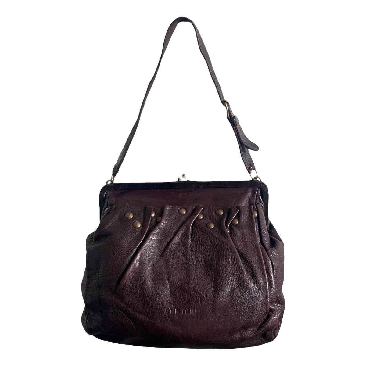 Miu Belle leather handbag