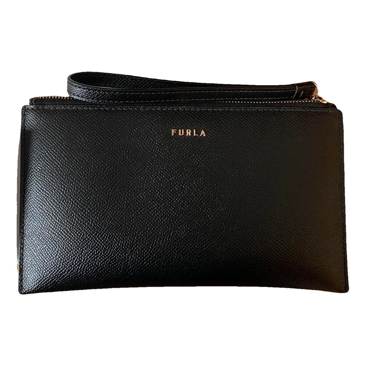 Leather clutch bag