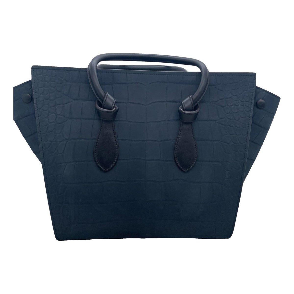 Tie leather handbag