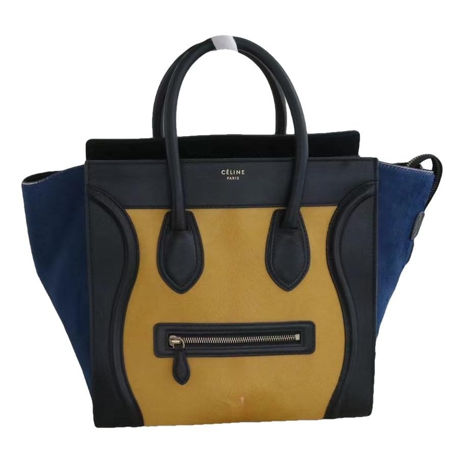 Luggage pony-style calfskin handbag