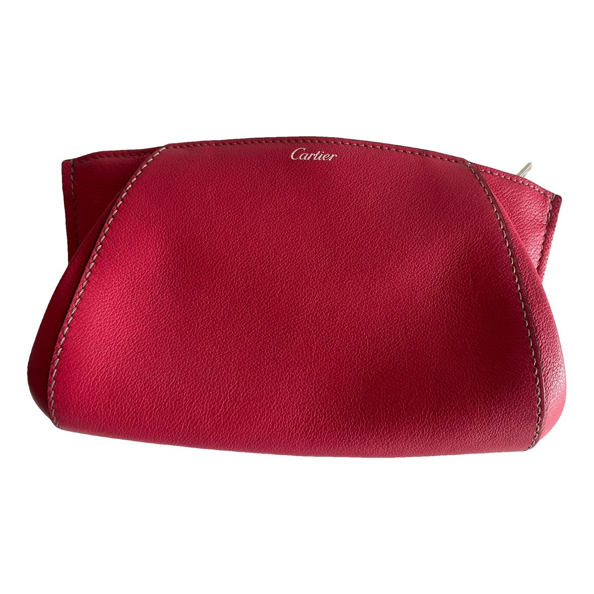 C leather clutch bag