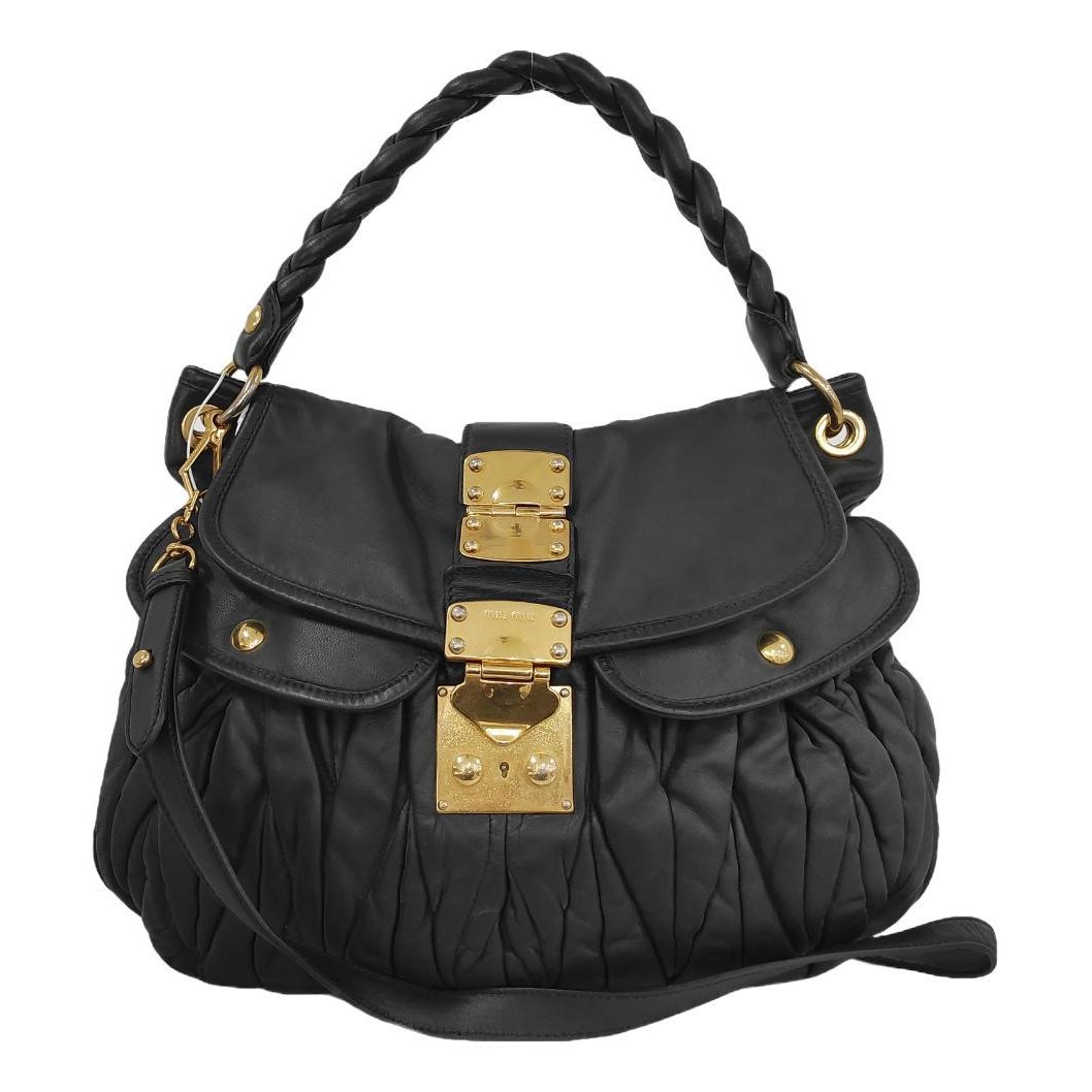Coffer leather handbag