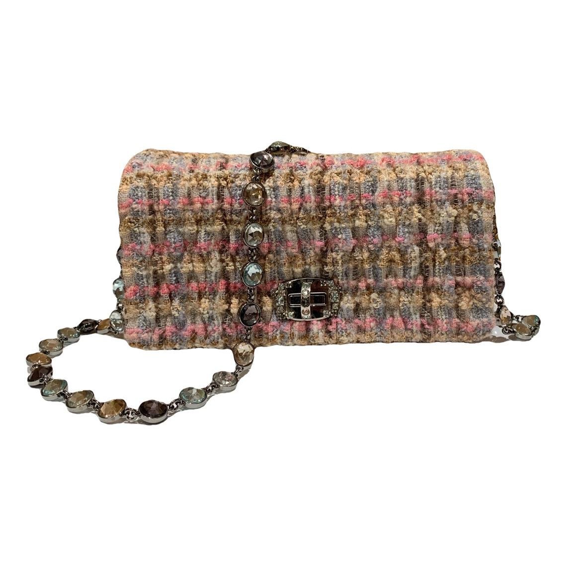 Miu Crystal tweed crossbody bag
