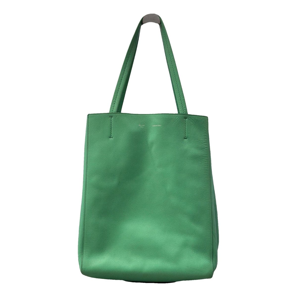 Gusset leather handbag