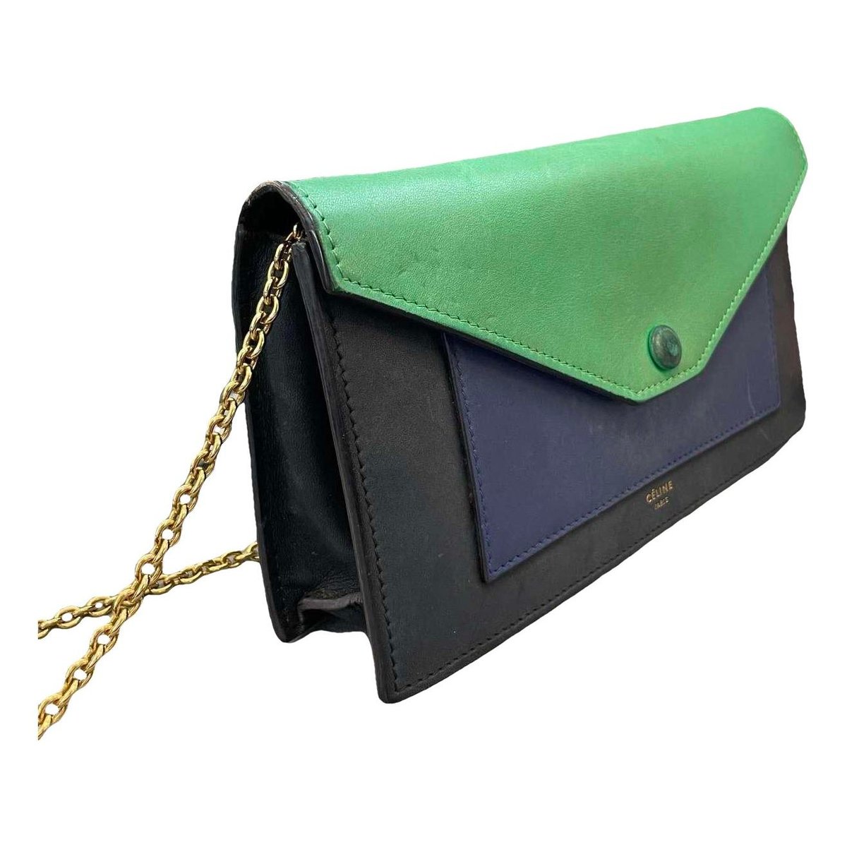Pocket leather handbag