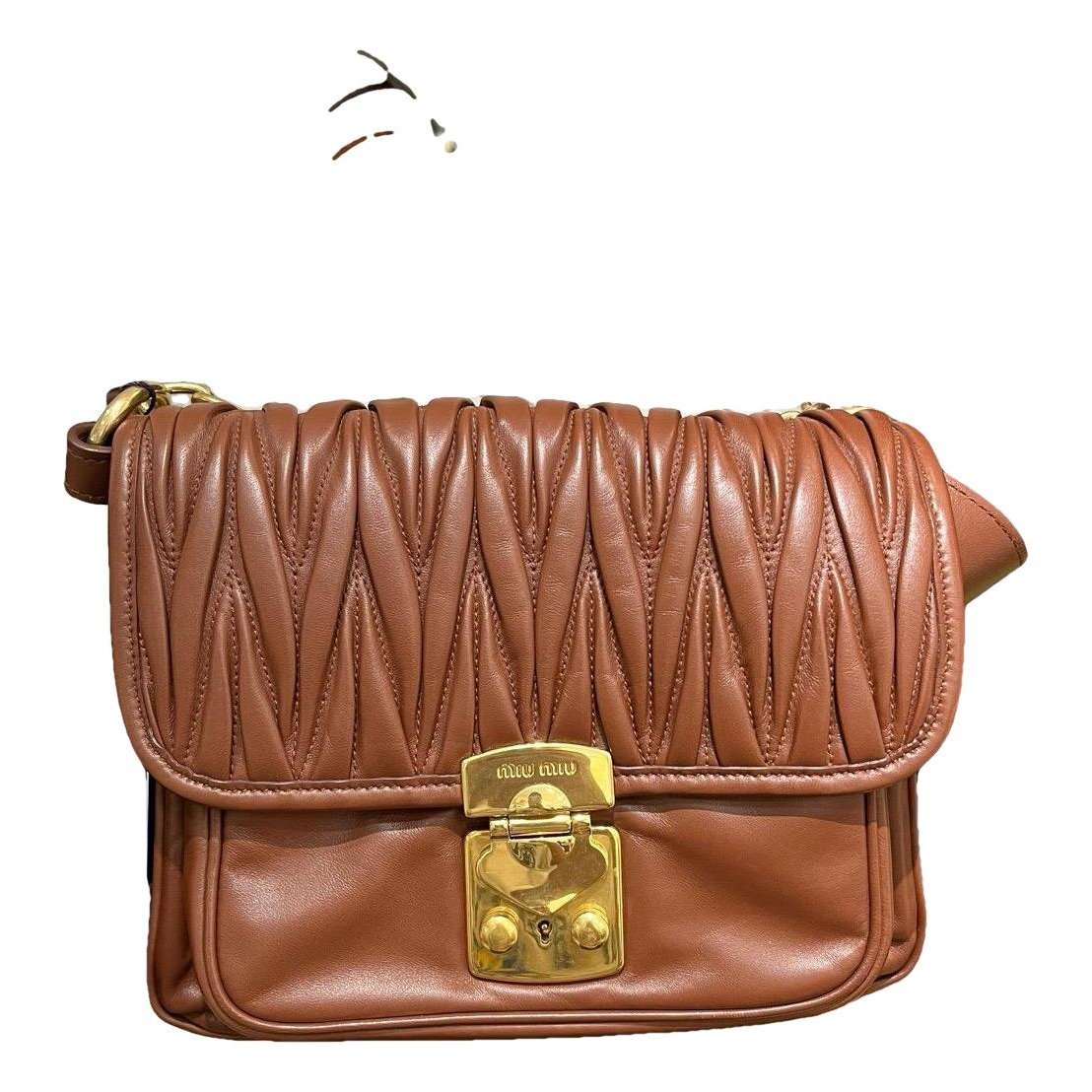 Coffer leather crossbody bag