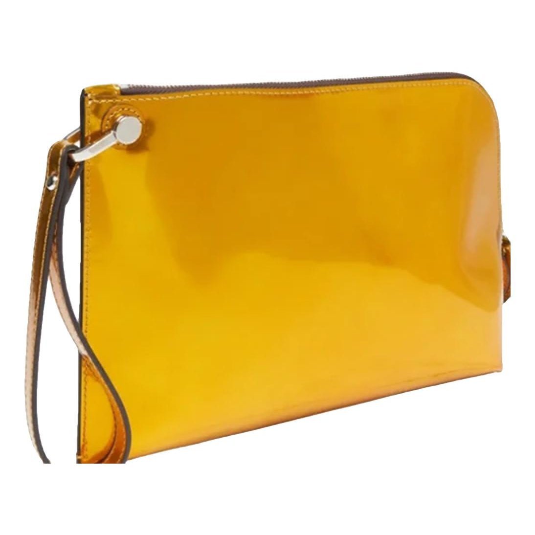 Leather clutch bag