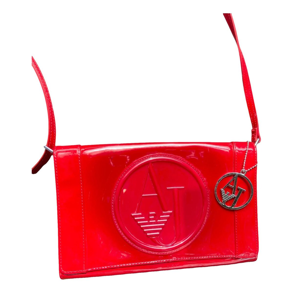 Patent leather clutch bag