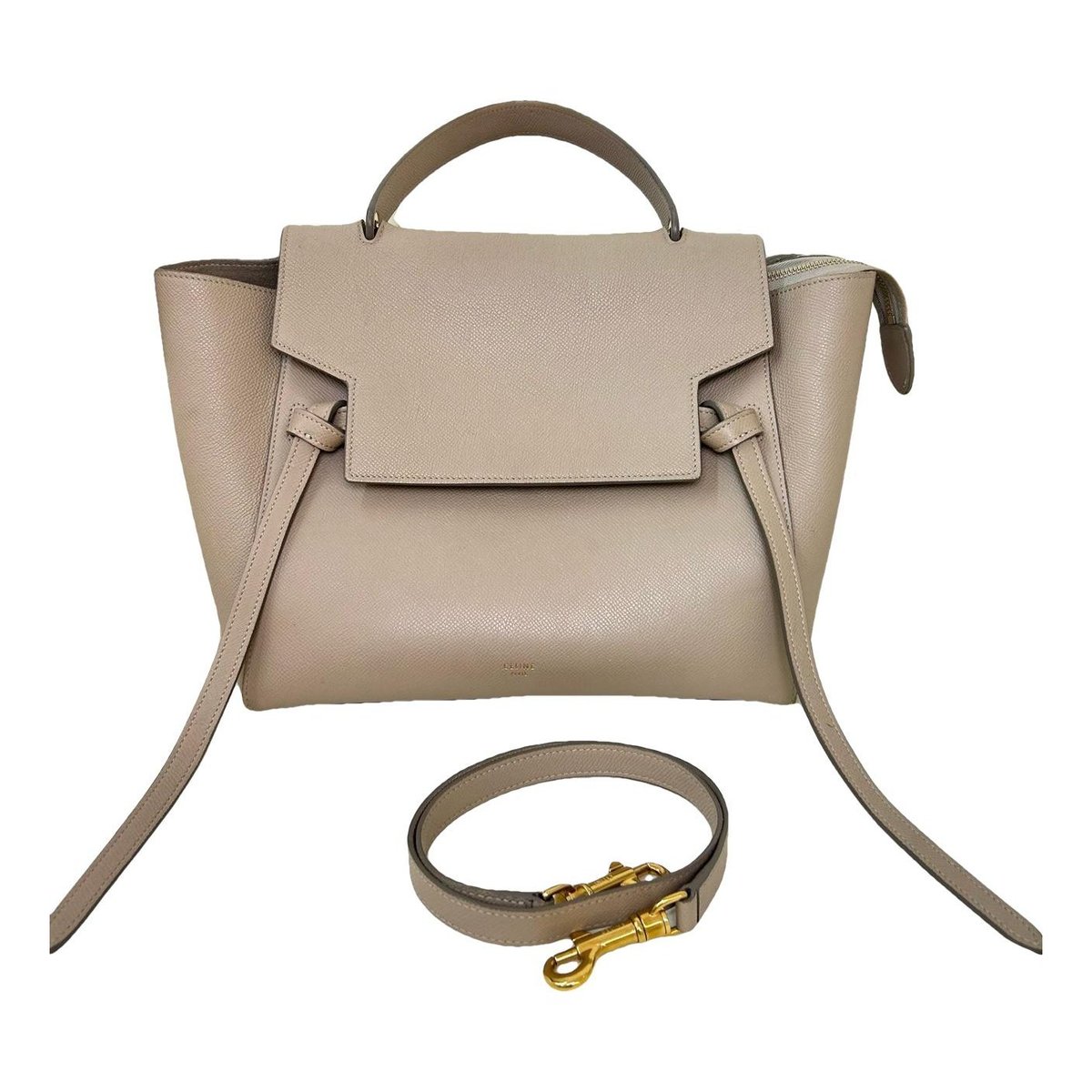 Belt leather handbag