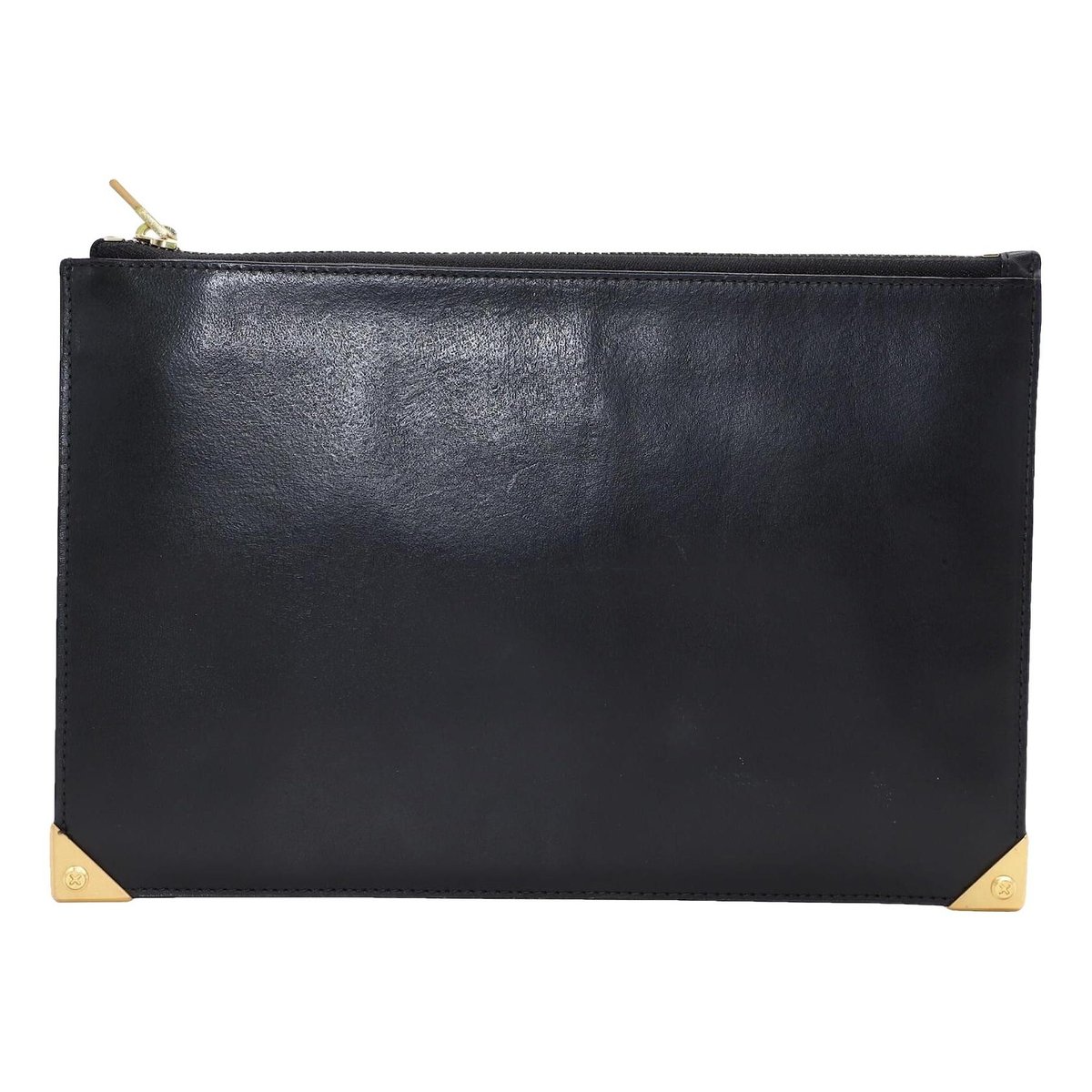 Leather clutch bag