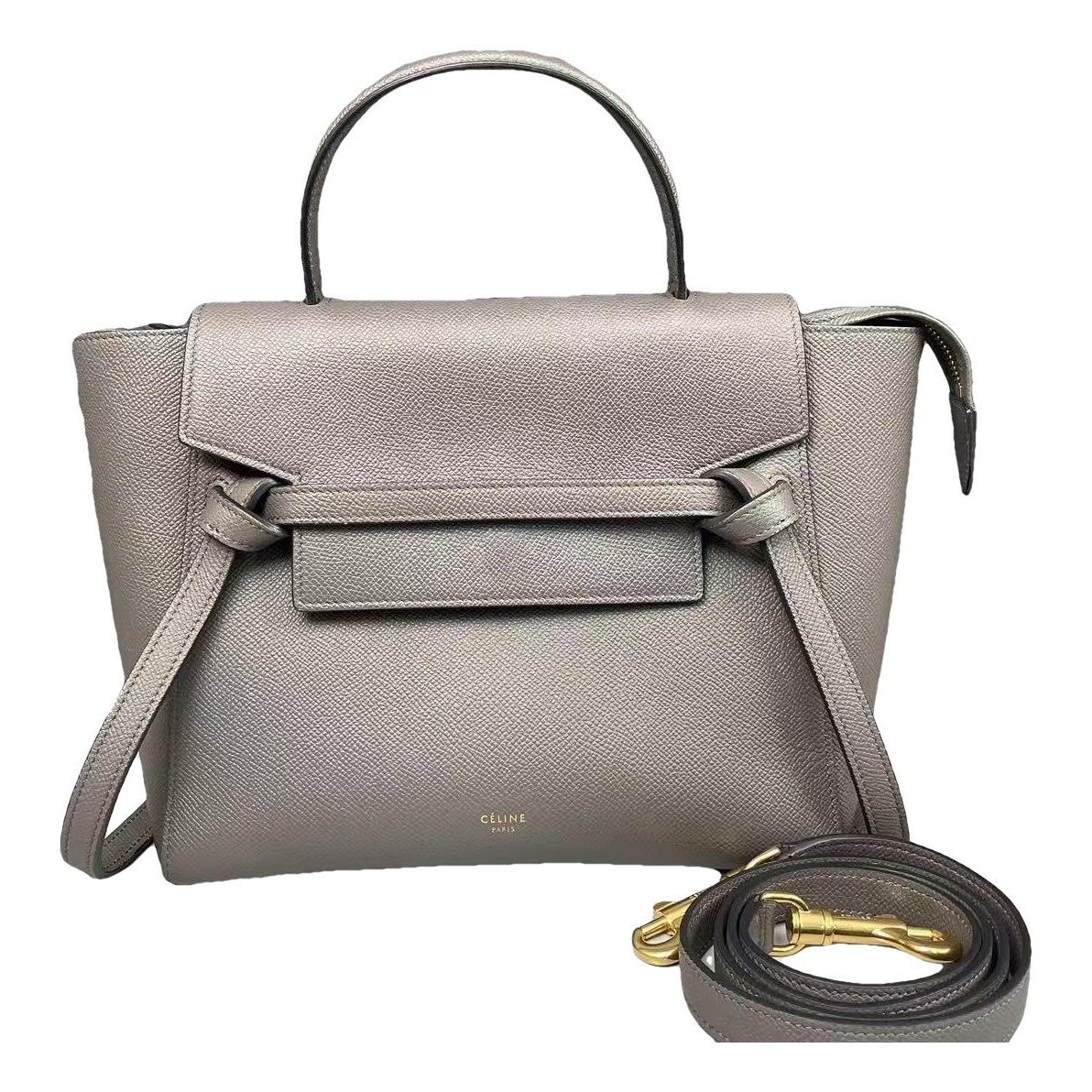 Belt leather handbag