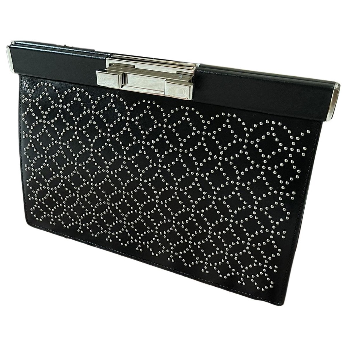 Leather clutch bag