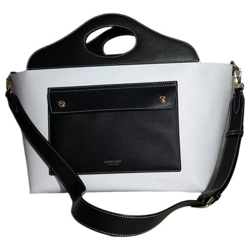 Pocket leather tote