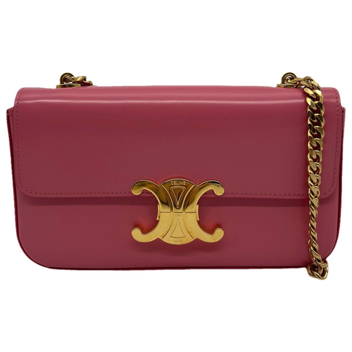 Triomphe chain leather crossbody bag