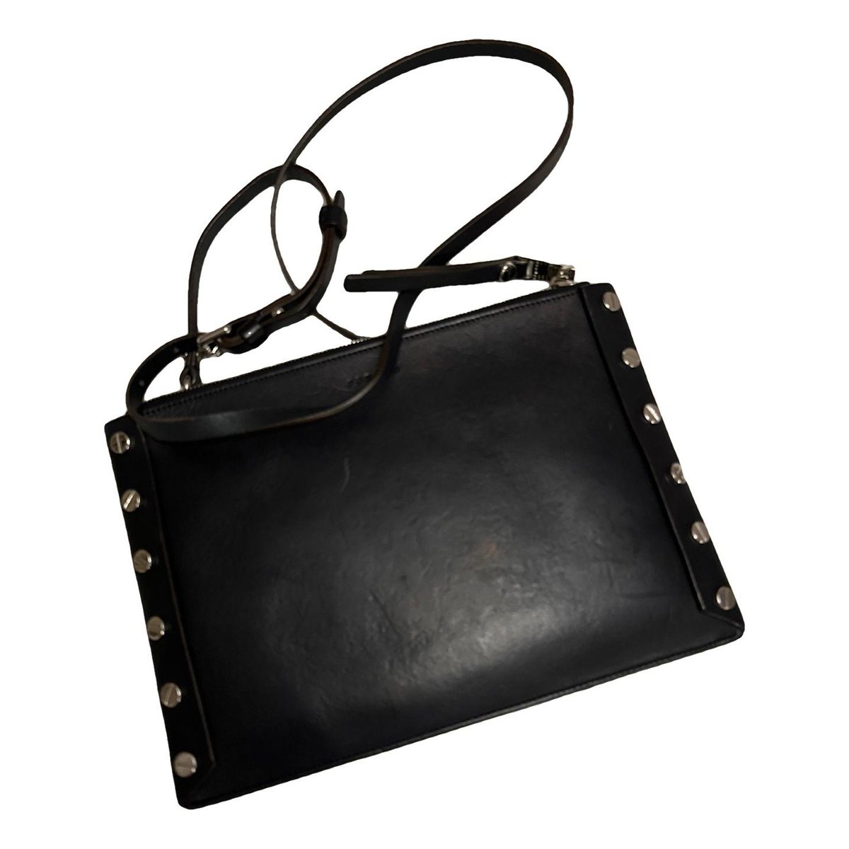 Leather clutch bag