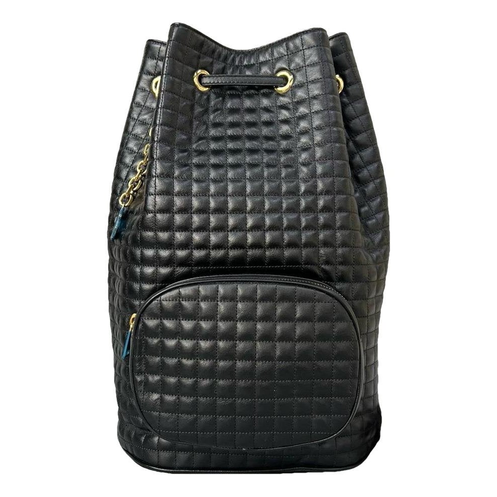 Charm leather backpack