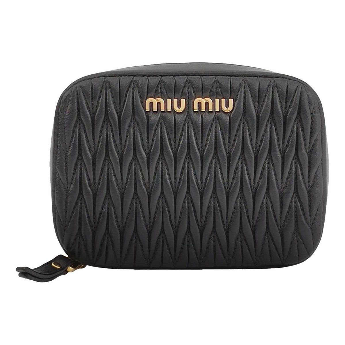 Matelassé leather clutch bag
