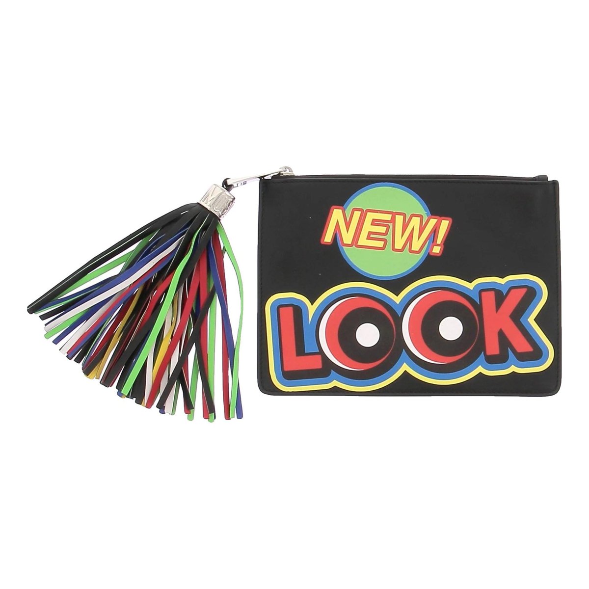 Leather clutch bag