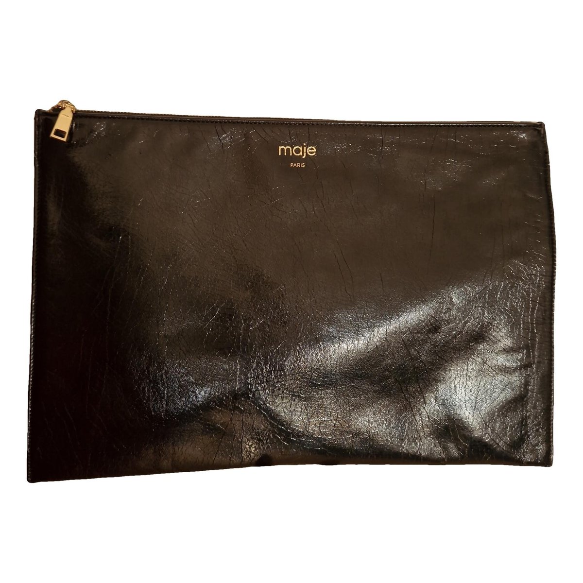 Patent leather clutch bag