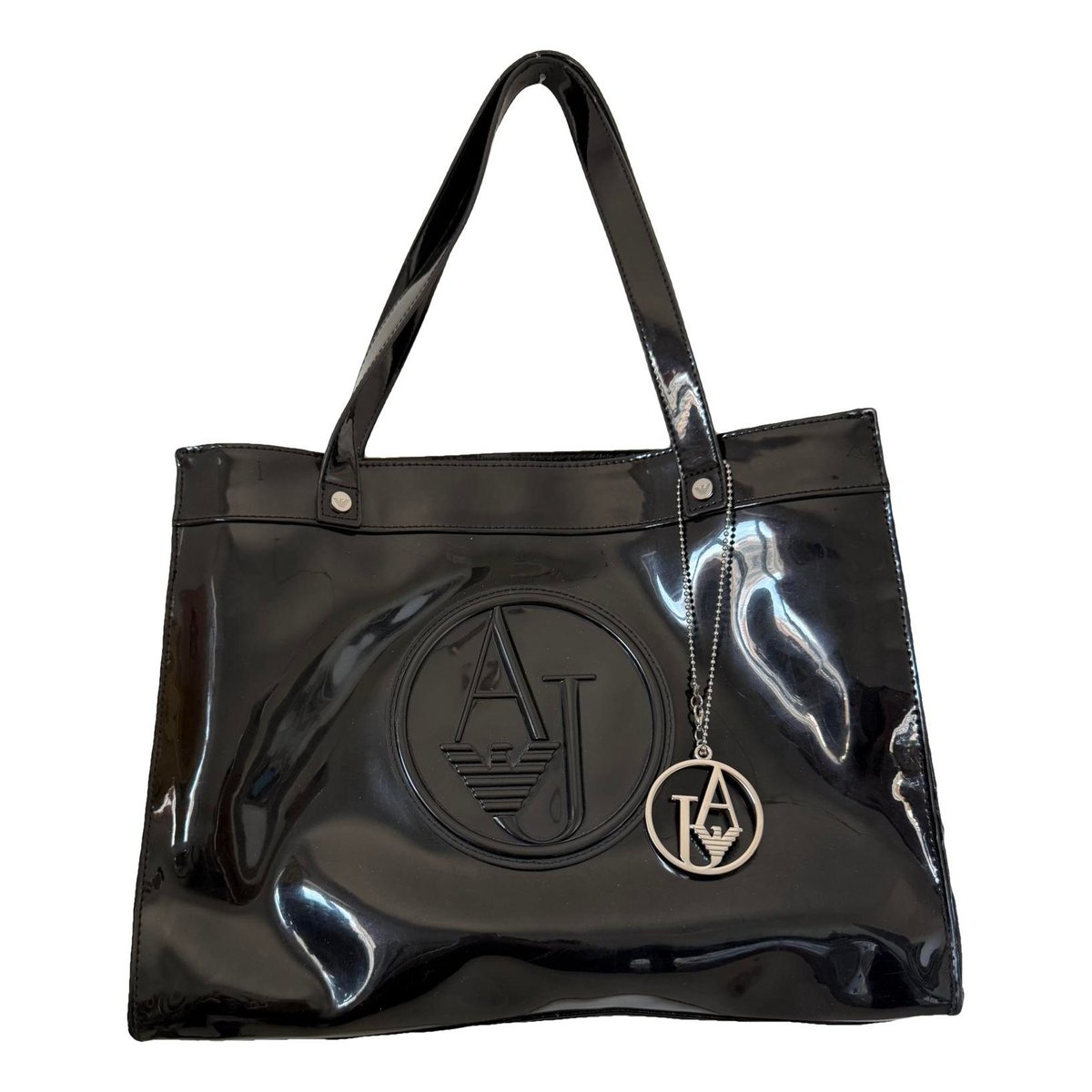 Patent leather tote