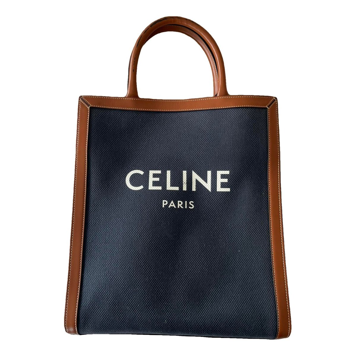 Cabas Vertical leather handbag