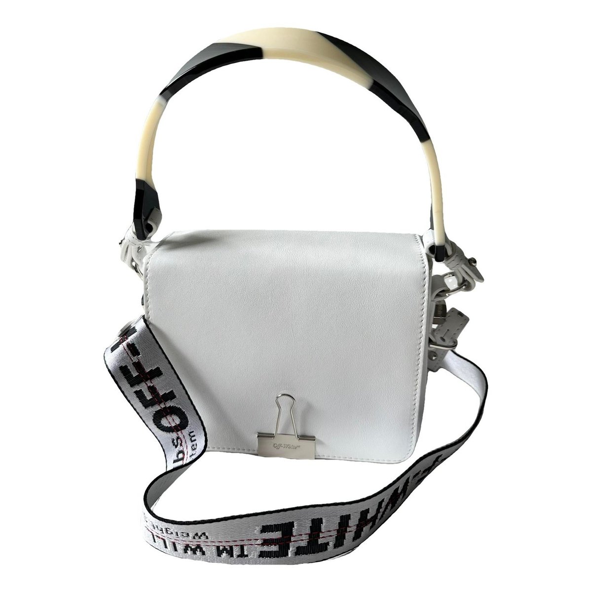 Binder leather crossbody bag