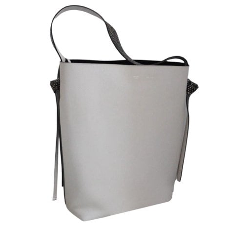 Twisted leather tote