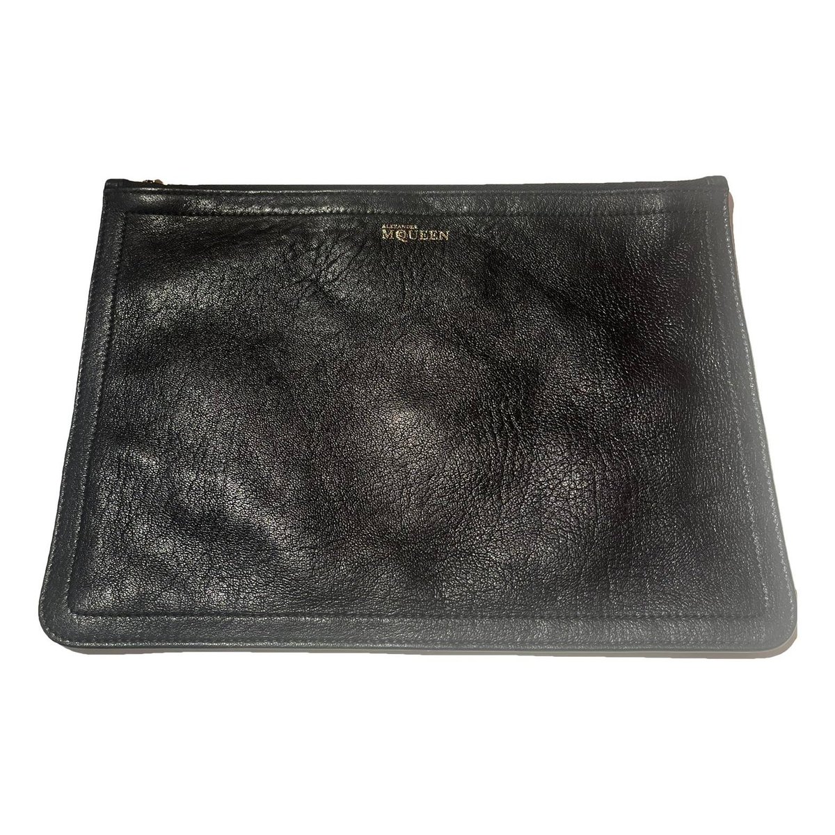 Leather clutch bag