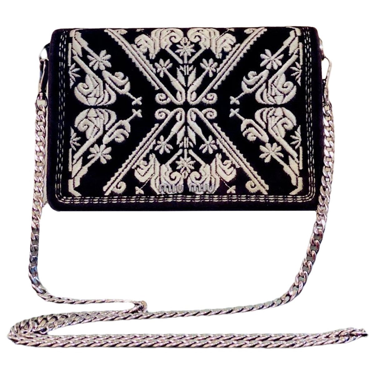 Miu Club velvet crossbody bag