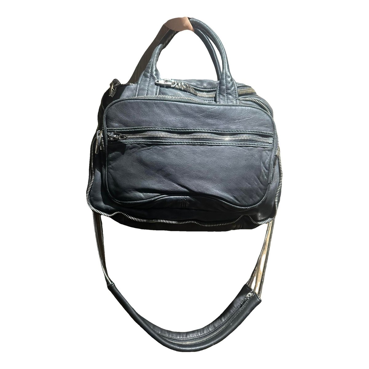 Brenda leather bowling bag