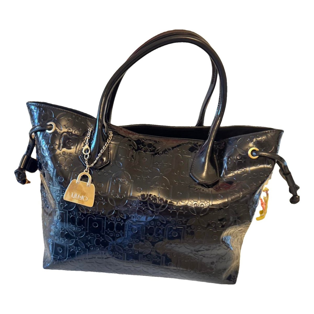 Patent leather handbag