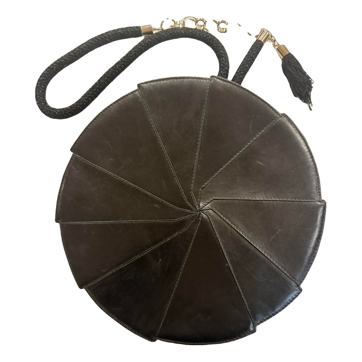 Leather clutch bag