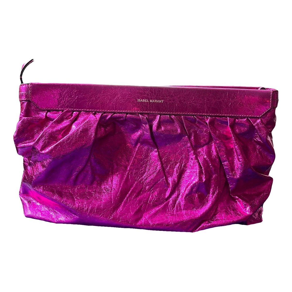 Leather clutch bag