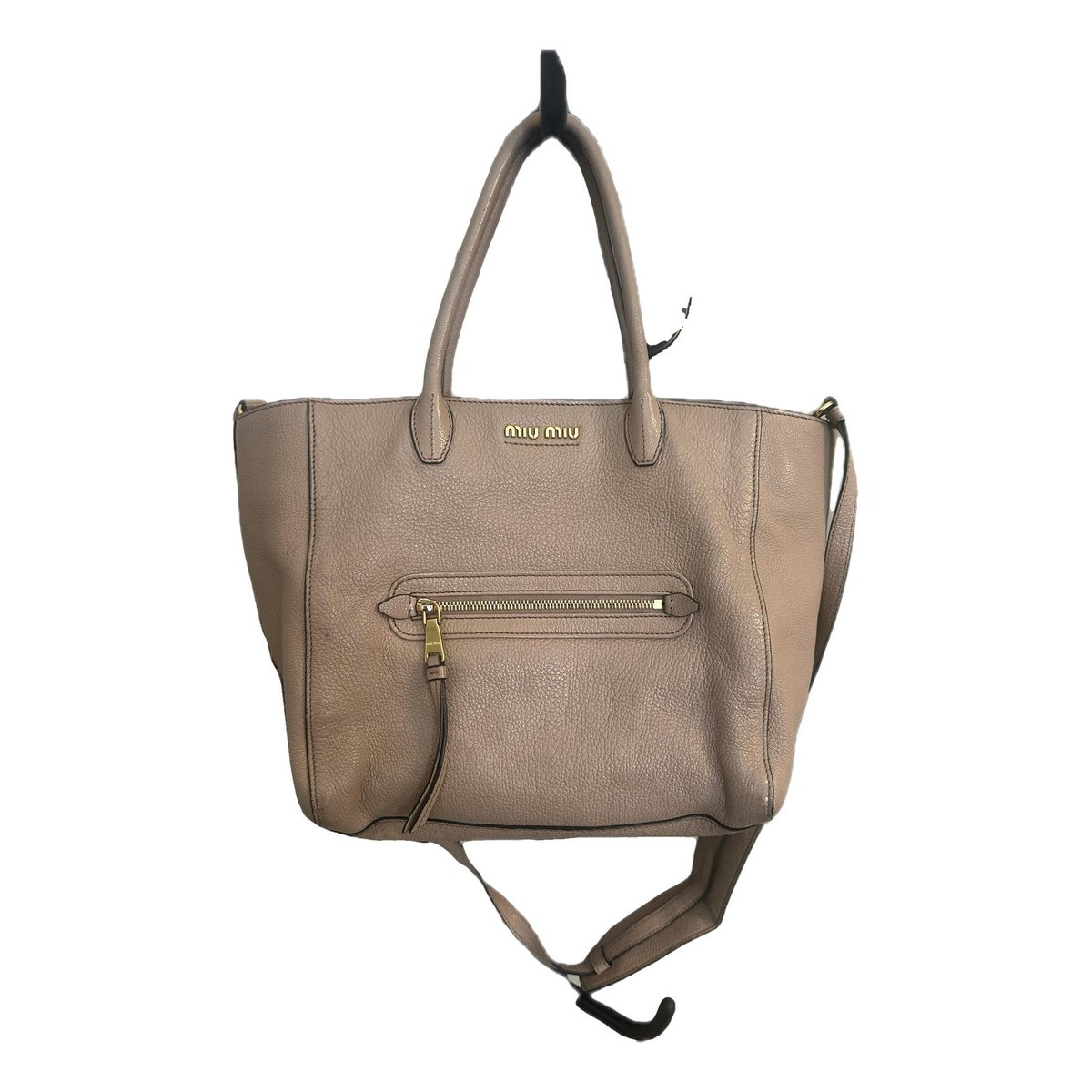 Madras leather tote
