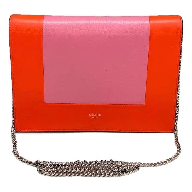 Frame leather handbag