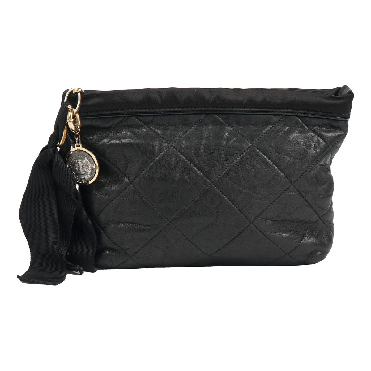 Leather clutch bag