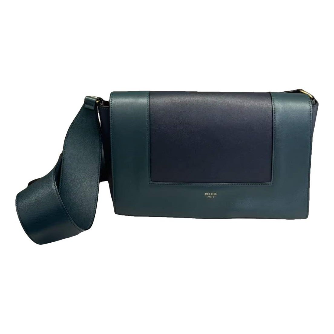 Frame leather handbag