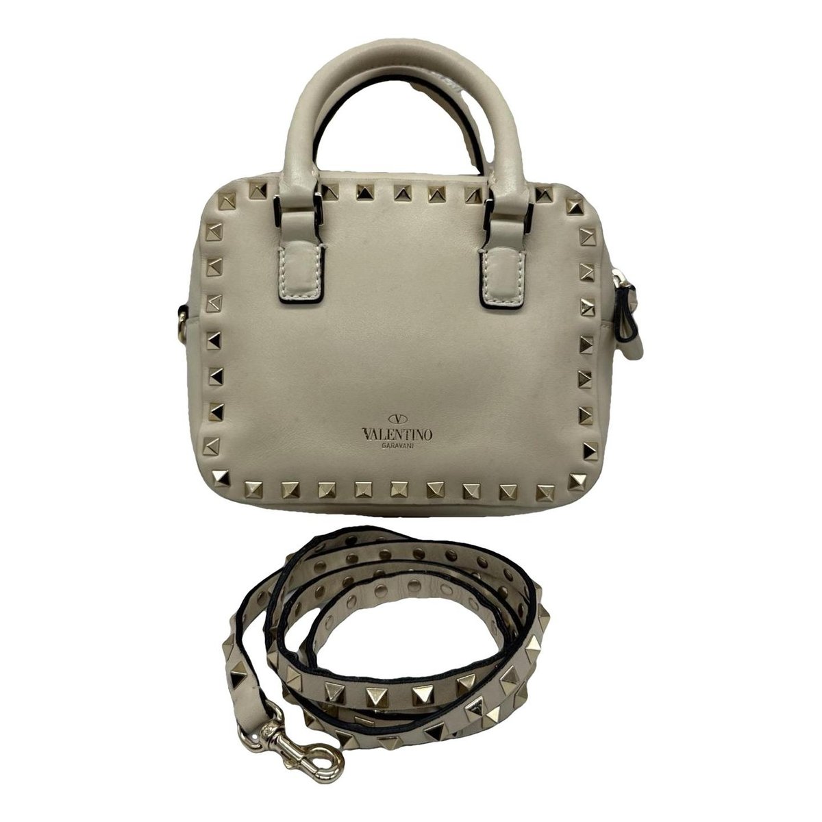 Rockstud leather crossbody bag
