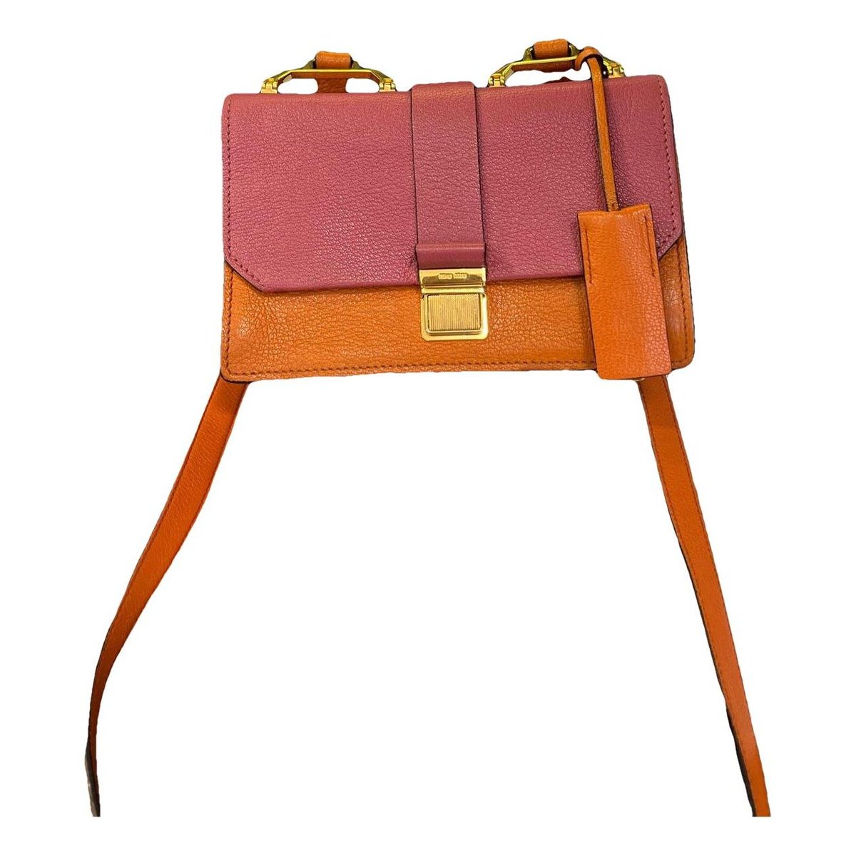 Miu Logo leather crossbody bag