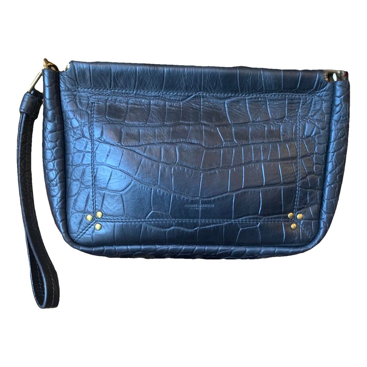 Leather clutch bag