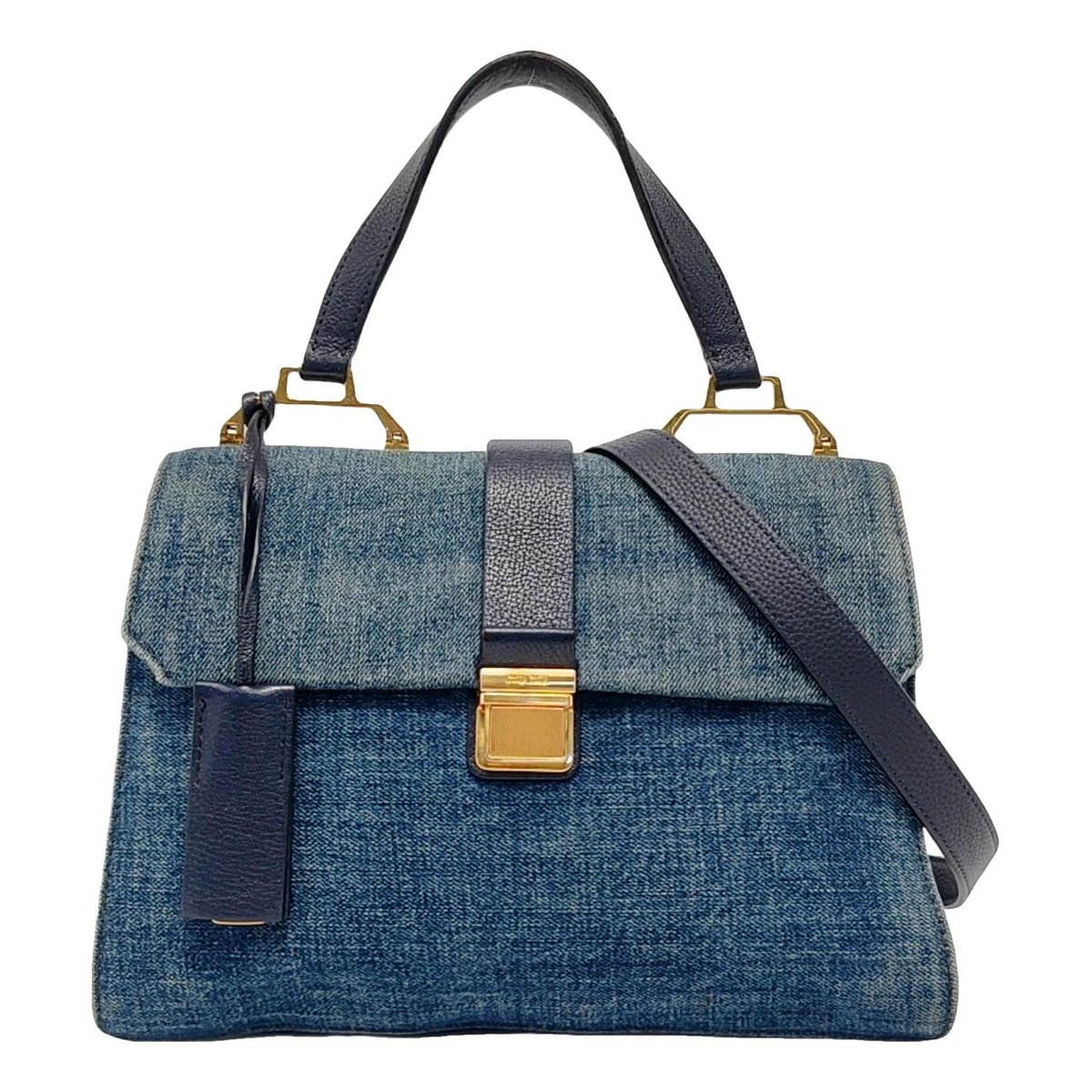 Madras cloth handbag