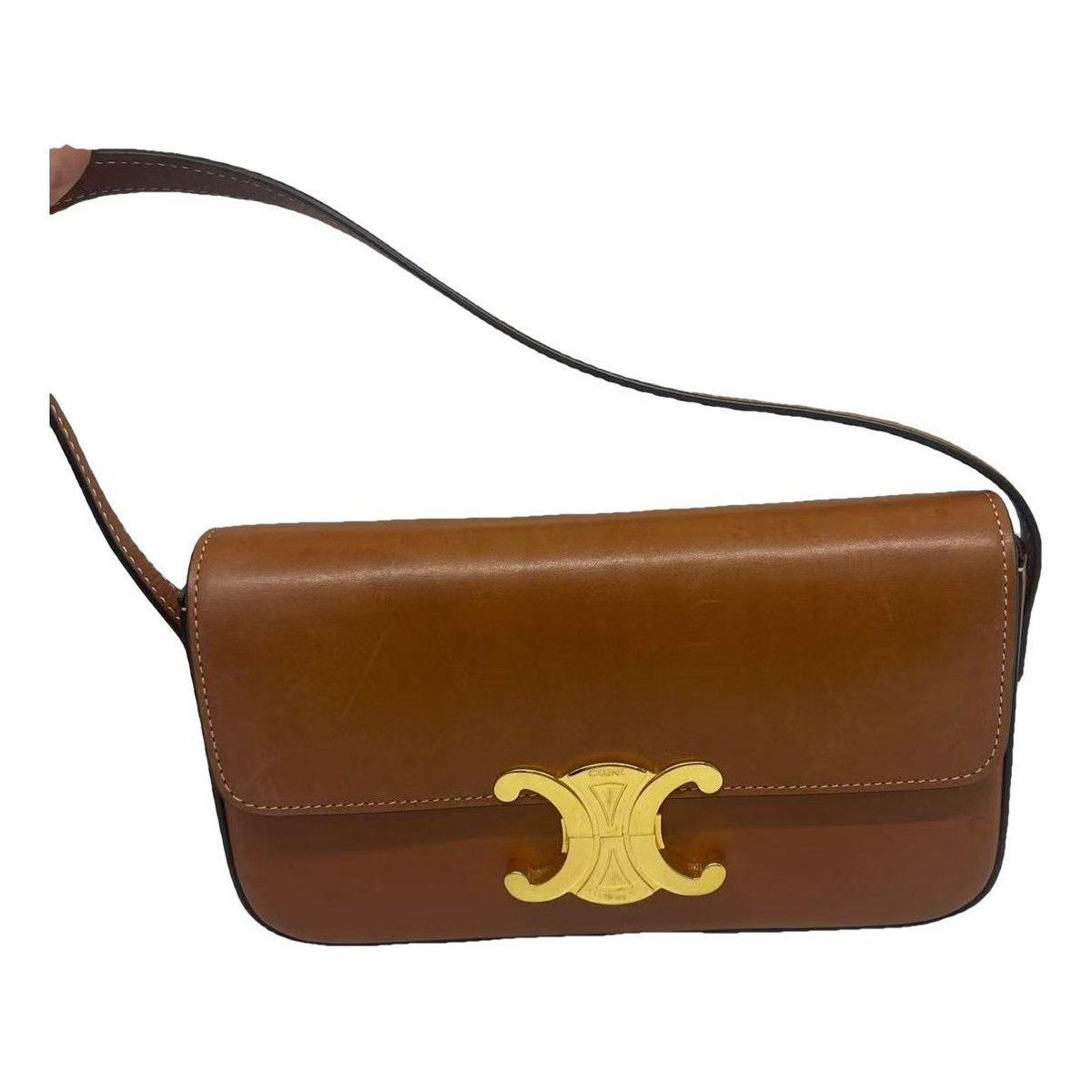 Triomphe leather handbag