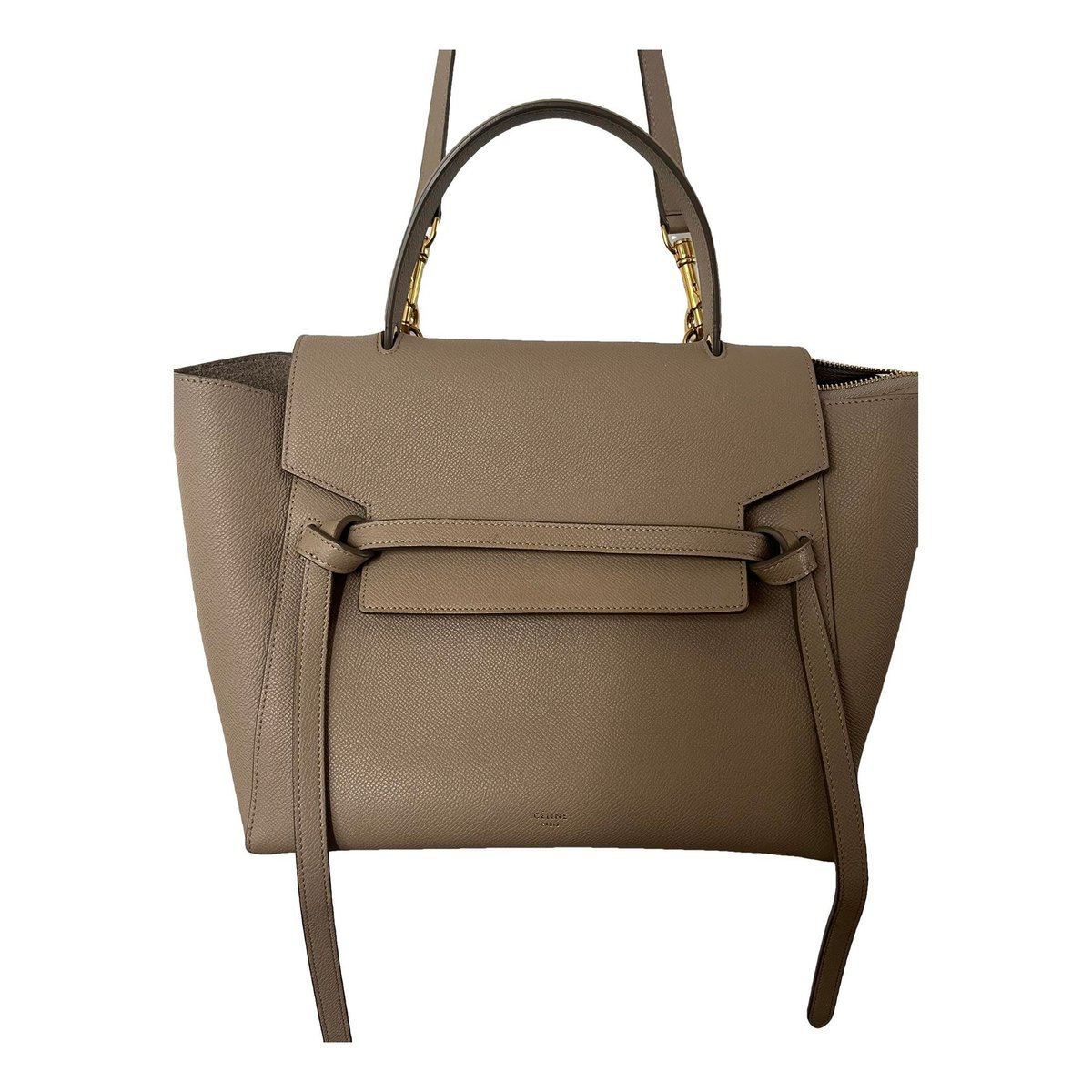 Belt leather handbag