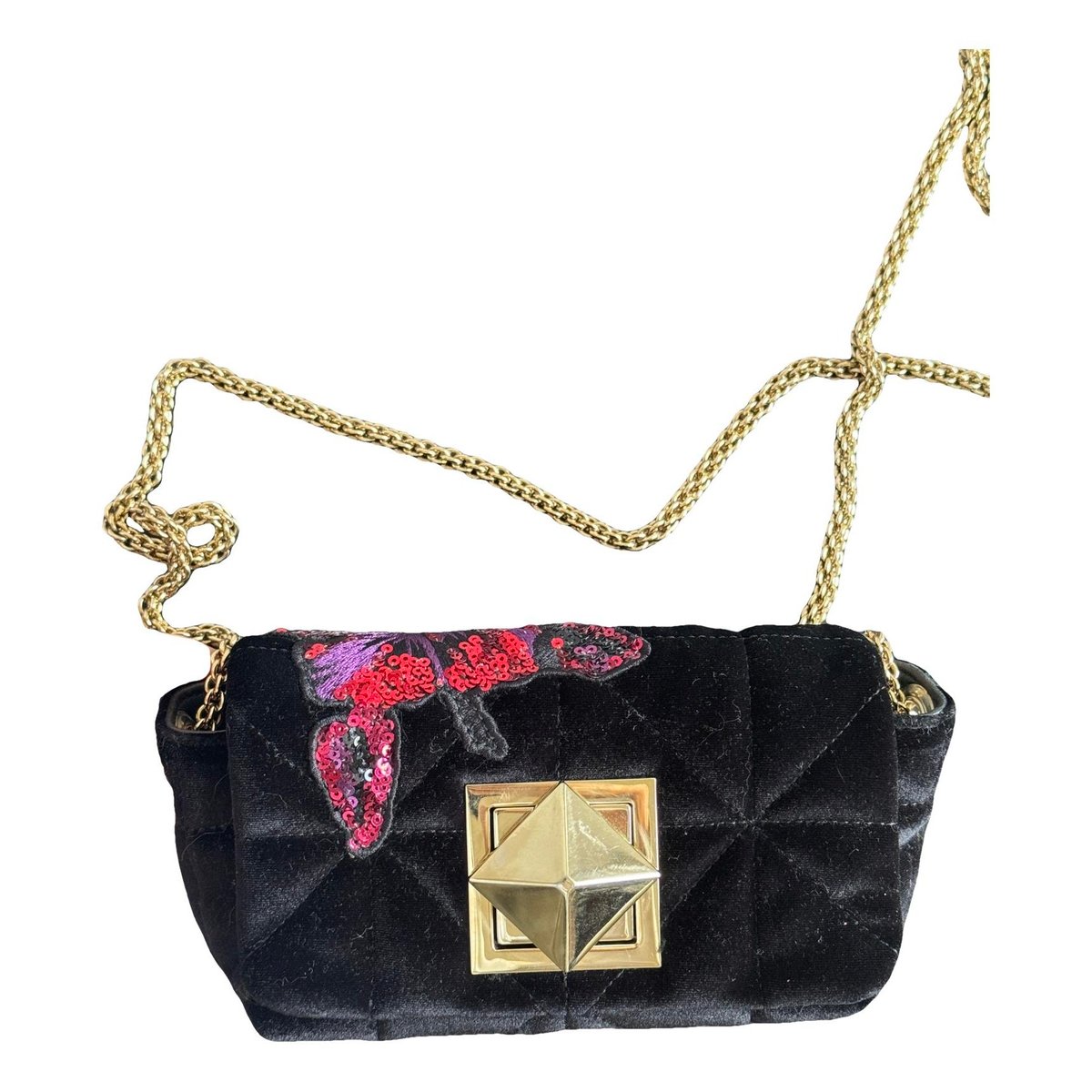 Velvet clutch bag